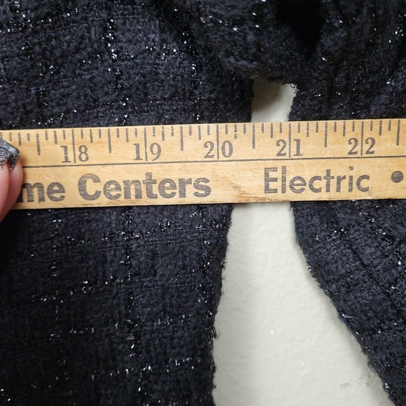 Style & Co. Womens Black 3/4 Sleeve Collared Button Front Blazer Sz 14 - Picture 8 of 9